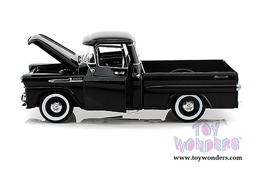 Showcasts Collectibles - Chevy Apache Fleetside Pickup Truck (1958, 1/24 scale diecast model car, Black) 79311AC/BK