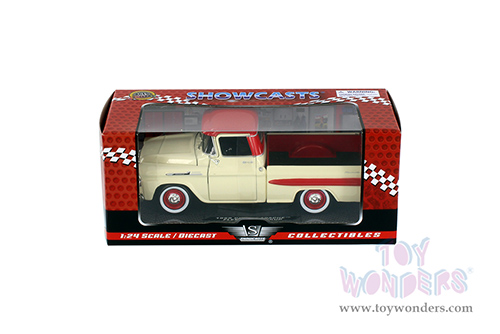 Showcasts&reg; Collectibles - Chevrolet&reg; Apache Fleetside Pickup Truck (1958, 1/24 scale diecast model car, Cream/Red) 79311AC/CM