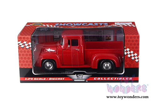 Showcasts Collectibles - Ford F-100 Pickup Truck (1955, 1/24 scale diecast model car, Red) 79341AC/R