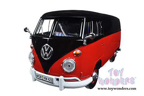 Showcasts Collectibles - Volkswagen Type 2 Delivery Bus (1/24 scale diecast model car, Red/Black) 79342R