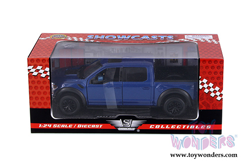 Showcasts Collectibles - Ford F-150 Raptor Pickup (2017, 1/27 scale die cast model car, Blue) 79344BU