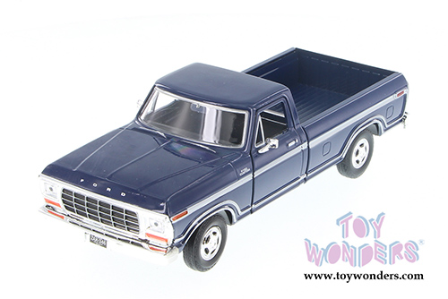 Motormax - Ford F-150 Custom Pickup (1979, 1/24 scale diecast model car, Blue) 79346AC/BU