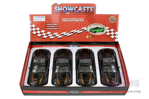 Showcasts Collectibles - Chevrolet&reg; Camaro&reg; ZL1 Hardtop (2017, 1/18 scale diecast model car, Black w/Orange Stripes) 79351M/16D