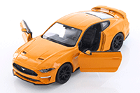 Show product details for Showcasts Collectibles - Ford Mustang GT Hardtop (2018, 1/24 scale diecast model car, Orange) 79352ORD MAP: $16.99