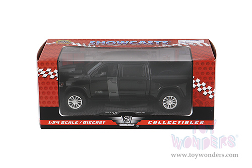 Showcasts Collectibles - Dodge Ram 1500 Crew Cab Laramie Pickup Truck (2019, 1/24 scale diecast model car, Black/Silver) 79357MBK