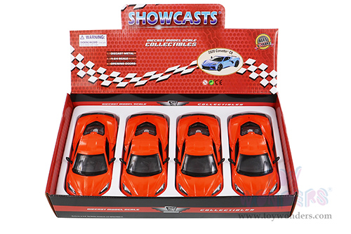 Showcasts  Collectibles - Chevrolet&reg; Corvette&reg; C8 Stingray Hardtop (2020, 1/24 scale diecast model car, Orange) 79360OR/16D