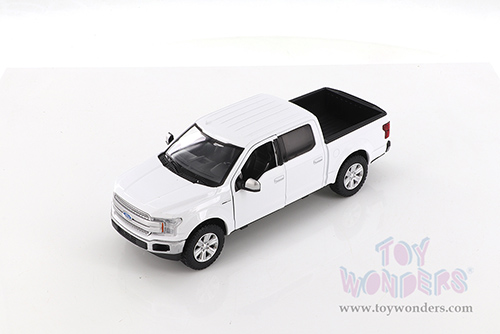 Showcasts Collectibles - Ford F-150 Lariat Crew Cab Pickup Truck (2019, 1/27 scale diecast model car, White) 79363WH/16D