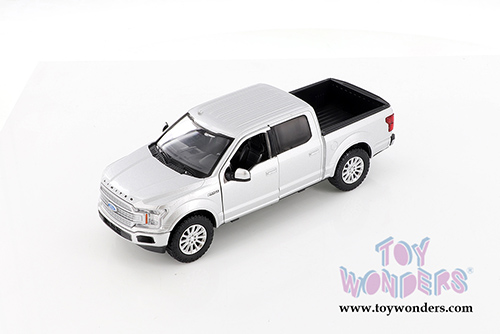 Showcasts Collectibles - Ford F-150 Limited Crew Cab Pickup Truck (2019, 1/27 scale diecast model car, Silver) 79364SV