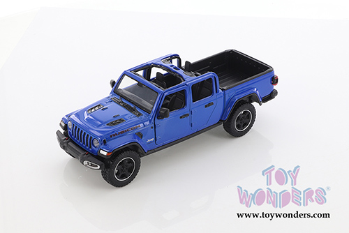 Showcasts® Collectibles - Jeep® Gladiator Rubicon Pickup Truck Open Top (2021, 1/27 scale diecast model car, Blue) 79370BU MAP: $22.99