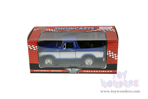 Showcasts® Collectibles - Ford Bronco Ranger XLT (open top) with Spare Tire (1978, 1/24 scale diecast model car, Blue/Silver) 79372WBU MAP: $22.99