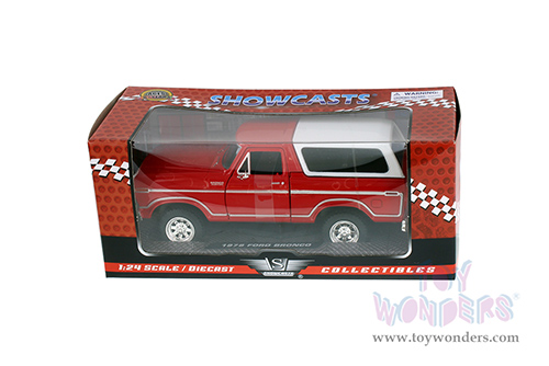 Showcasts Collectibles - Ford Bronco (1978, 1/24 scale diecast model car, Red/White Camper) 79373WR