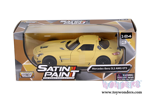 Motormax Satin Paint - Mercedes-Benz SLS AMG Hardtop (1/24 scale diecast model car, Matte Gold) 79501