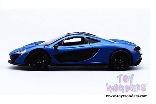 Motormax Satin Paint - McLaren P1&trade; Hardtop (1/24 scale diecast model car, Matte Blue) 79508