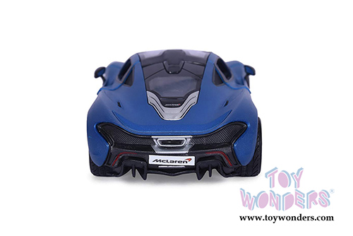 Motormax Satin Paint - McLaren P1&trade; Hardtop (1/24 scale diecast model car, Matte Blue) 79508