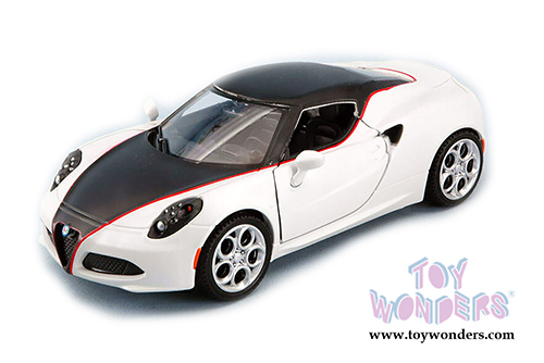 Showcasts Collectibles - Alfa Romeo 4C Hardtop (1/24 scale diecast model car, White/Black) 79513