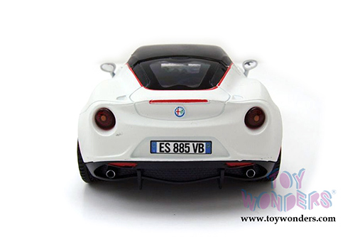 Showcasts Collectibles - Alfa Romeo 4C Hardtop (1/24 scale diecast model car, White/Black) 79513