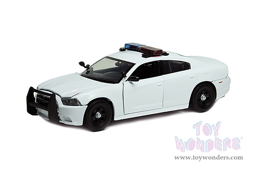 Motormax - Dodge Charger Pursuit Unmarked w/ Lights & Sounds (2011, 1/24 scale diecast model car, White) 79532