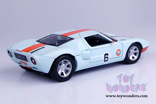 Motormax - Ford GT Concept #6 Gulf Oil (1/24 scale die cast model car, Light Blue/Orange) 79641