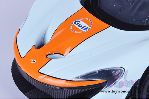 Motormax - McLaren P1&trade; Gulf Oil (1/24 scale die cast model car, Light Blue/Orange) 79642/16D