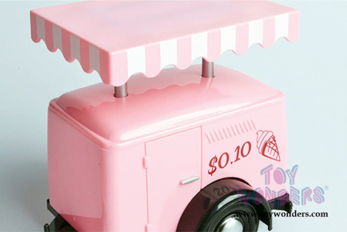 Motormax - Volkswagen Type 2 (T1) Delivery Van with Ice-Cream Trailer (1/24 scale diecast model car, Pink) 79672