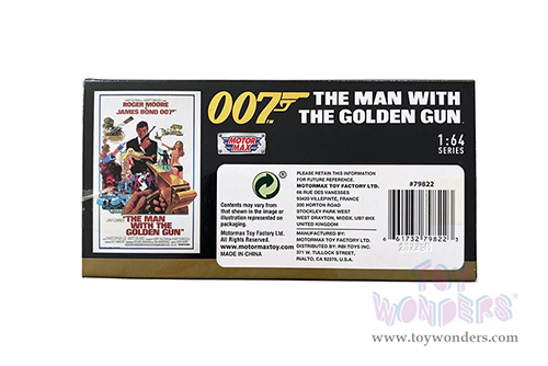 Motormax Dioramas - AMC Hornet James Bond 007 "The Man with the Golden Gun" (1974, 1/64 scale diecast model car, Red with White Stripes) 79822