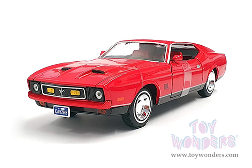 Motormax 007 James Bond Collection - Ford Mustang Mach I - Diamonds Are Forever (60 years of Bond) (1971, 1/24 scale diecast model car, Red) 79851WR