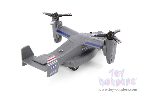 Sonic Heli Marine - Military Tiltrotor Aircraft with lights & sounds (7", diecast model, Asstd.) 8160D