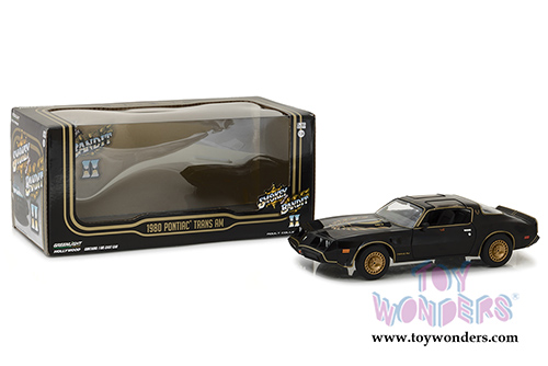 Greenlight Hollywood - Smokey and The Bandit II Pontiac&reg; Firebird Trans Am T/A Turbo 4.9L T Top (1980, 1/24 scale diecast model car, Black) 84031/12