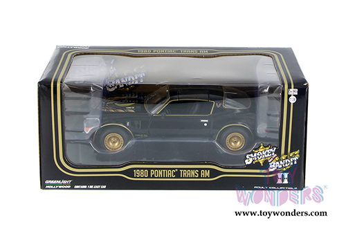 Greenlight Hollywood - Smokey and The Bandit II Pontiac&reg; Firebird Trans Am T/A Turbo 4.9L T Top (1980, 1/24 scale diecast model car, Black) 84031/12