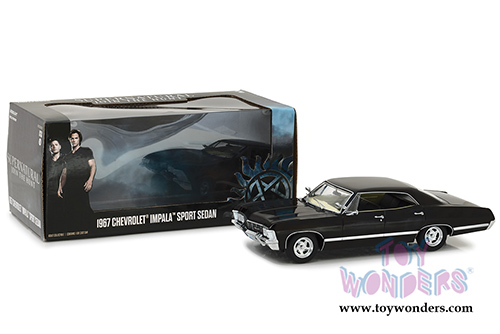 Greenlight Hollywood - Supernatural Join The Hunt Chevrolet&reg; Impala&trade; Sport Sedan (1967, 1/24 scale diecast model car, Black) 84032/12