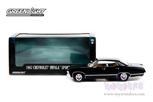 Greenlight - Chevrolet® Impala Sport Sedan Hardtop (1967, 1/24 scale diecast model car, Tuxedo Black) 84035