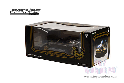 Greenlight - Pontiac Firebird Trans Am T Top (1977, 1/24 scale diecast model car,  Starlite Black/Golden) 84036