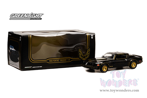 Greenlight - Pontiac Firebird Trans Am T Top (1980, 1/24 scale diecast model car,  Starlite Black/Golden) 84037