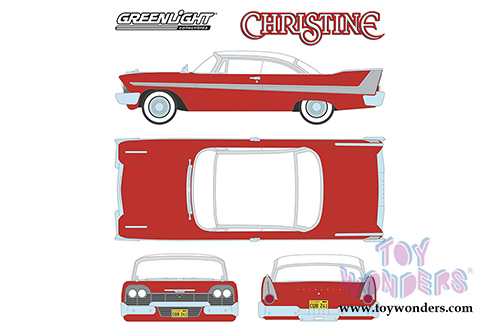 Greenlight - Hollywood Christine Plymouth Fury Hardtop (1958, 1/24 scale diecast model car, Red) 84071