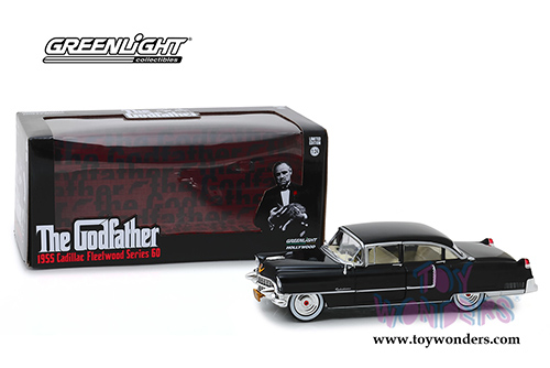 Greenlight Hollywood - The Godfather Cadillac Fleetwood Series 60 Hard Top (1955, 1/24 scale diecast model car, Black) 84091