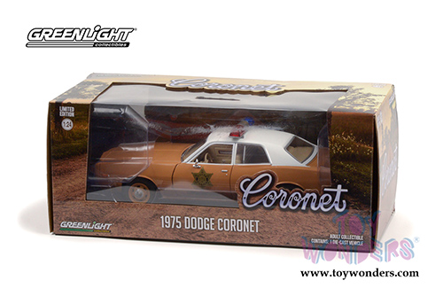 Greenlight - Dodge Coronet Choctaw County Sheriff (1975, 1/24 scale diecast model car, Brown/White) 84097