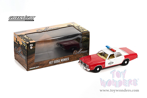 Greenlight - Dodge Monaco Finchburg County Sheriff (1977, 1/24 scale diecast model car, Red/White) 84106