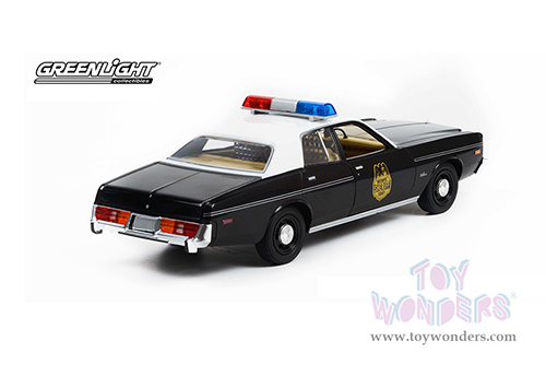 Greenlight - Dodge Monaco Hatchapee County Sheriff (1977, 1/24 scale diecast model car, Black/White) 84107