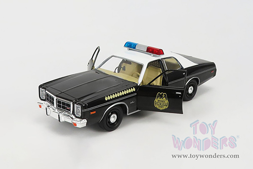 Greenlight - Dodge Monaco Hatchapee County Sheriff (1977, 1/24 scale diecast model car, Black/White) 84107