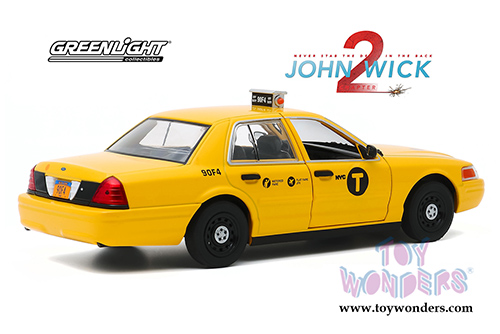 Greenlight Hollywood - Ford Crown Victoria Taxi - John Wick: Chapter 2 (2017 Movie) (2008, 1/24 scale diecast model car, Yellow) 84113