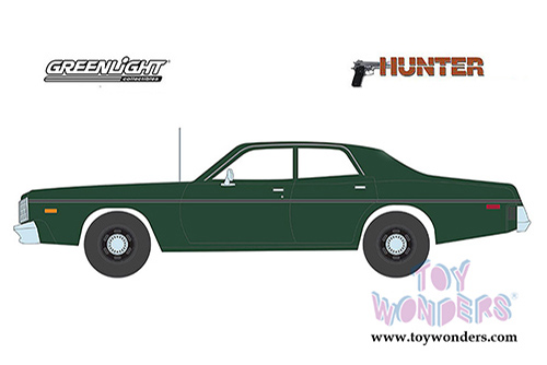 Greenlight Hollywood - Dodge Monaco Police "Hunter" (1984-1991) TV Series (1983-1987) TV Series (1977, 1/24 scale diecast model car, Green) 84123