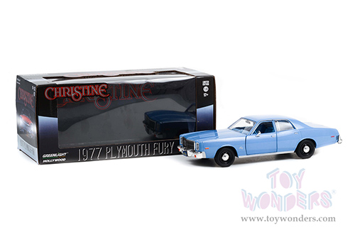 Greenlight Hollywood - Christine (1983) Detective Rudolph Junkins - Plymouth Fury (1977, 1/24 scale diecast model car, Steel Blue) 84142