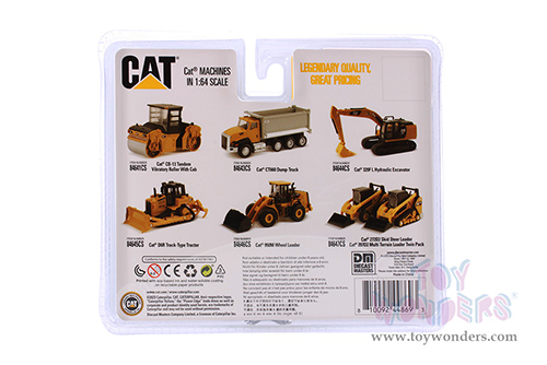 Diecast Masters - Caterpillar® CB-13 Tandem Vibratory Roller with CAB (1/64 scale diecast model car, Yellow/Black) 84641CS