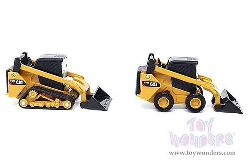 Diecast Masters - Caterpillar® 272D2 Skid Steer Loader & Cat 297D2 Compact Track Loader Twin Pack (1/64 scale diecast model car, Yellow/Black) 84647CS