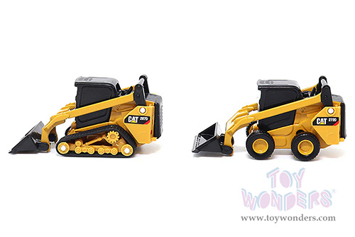 Diecast Masters - Caterpillar® 272D2 Skid Steer Loader & Cat 297D2 Compact Track Loader Twin Pack (1/64 scale diecast model car, Yellow/Black) 84647CS