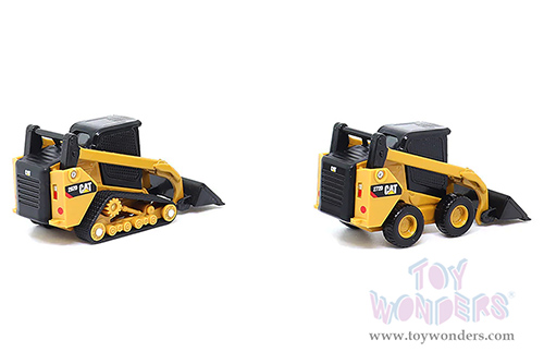 Diecast Masters - Caterpillar® 272D2 Skid Steer Loader & Cat 297D2 Compact Track Loader Twin Pack (1/64 scale diecast model car, Yellow/Black) 84647CS