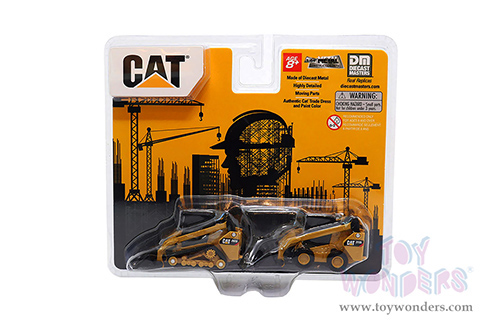Diecast Masters - Caterpillar® 272D2 Skid Steer Loader & Cat 297D2 Compact Track Loader Twin Pack (1/64 scale diecast model car, Yellow/Black) 84647CS