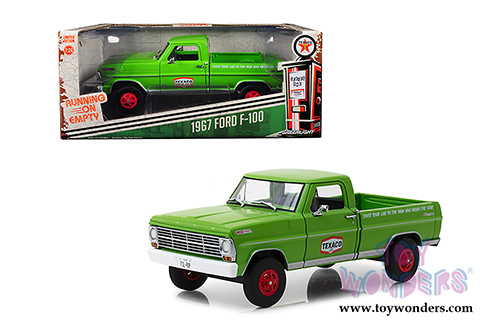 Greenlight - Running on Empty Series 1 | Texaco Oil Ford F-100 Pick Up Truck (1967, 1/24 scale diecast model car, Green) 85012