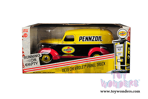 Greenlight - Running on Empty Series 2 | Pennzoil Chevrolet&reg; Panel Truck (1939, 1/24 scale diecast model car, Yellow/Black/Red) 85021