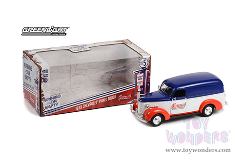 Greenlight - Running on Empty Series 5 | Chevrolet® Panel Truck Summit Racing Equipment (1939, 1/24 scale diecast model car, Red/Blue/White) 85061